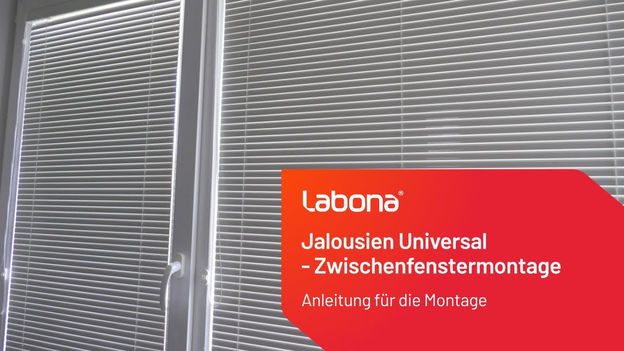 Montageanleitung für horizontale Jalousien - Zwischenfenstermontage