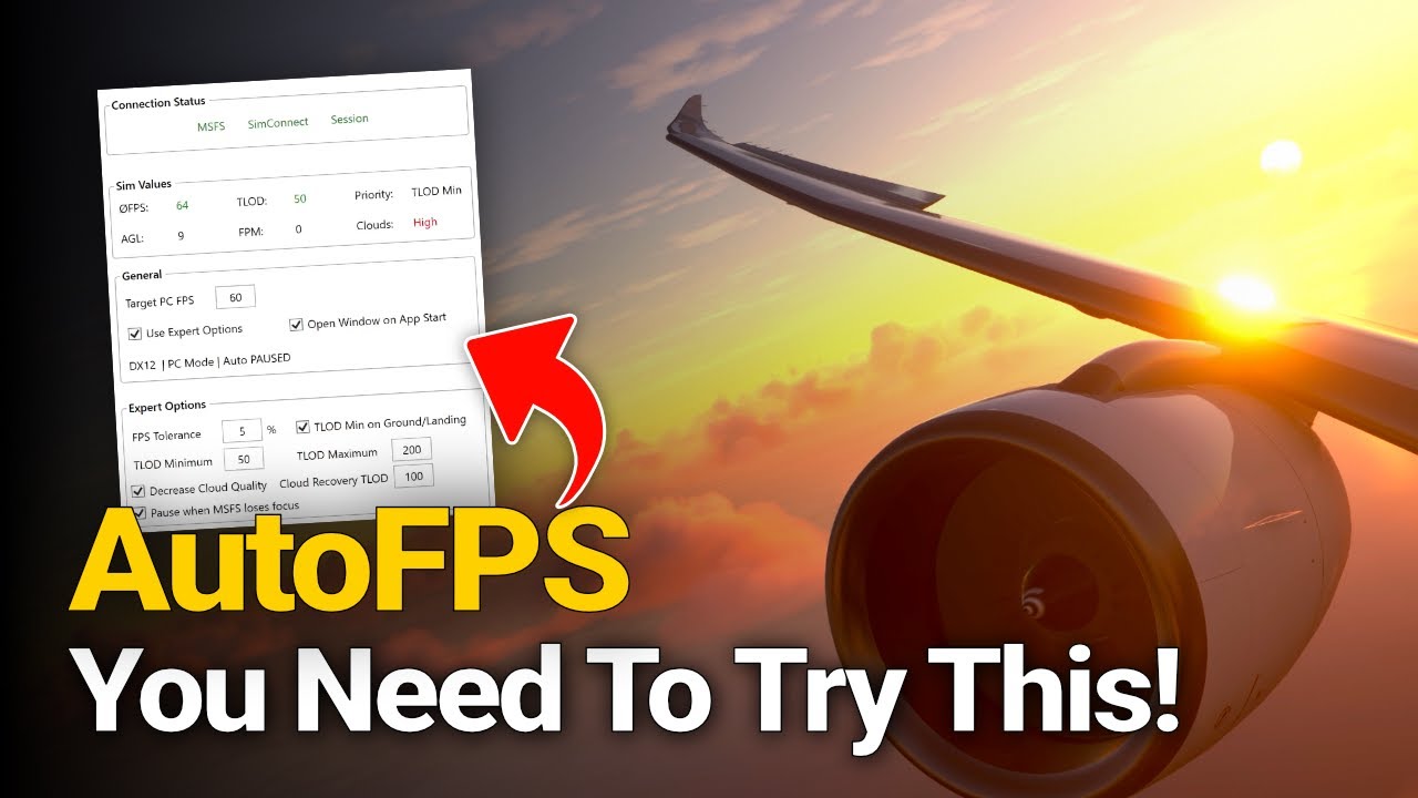 Получите невероятно плавную работу в Microsoft Flight Simulator с AutoFPS