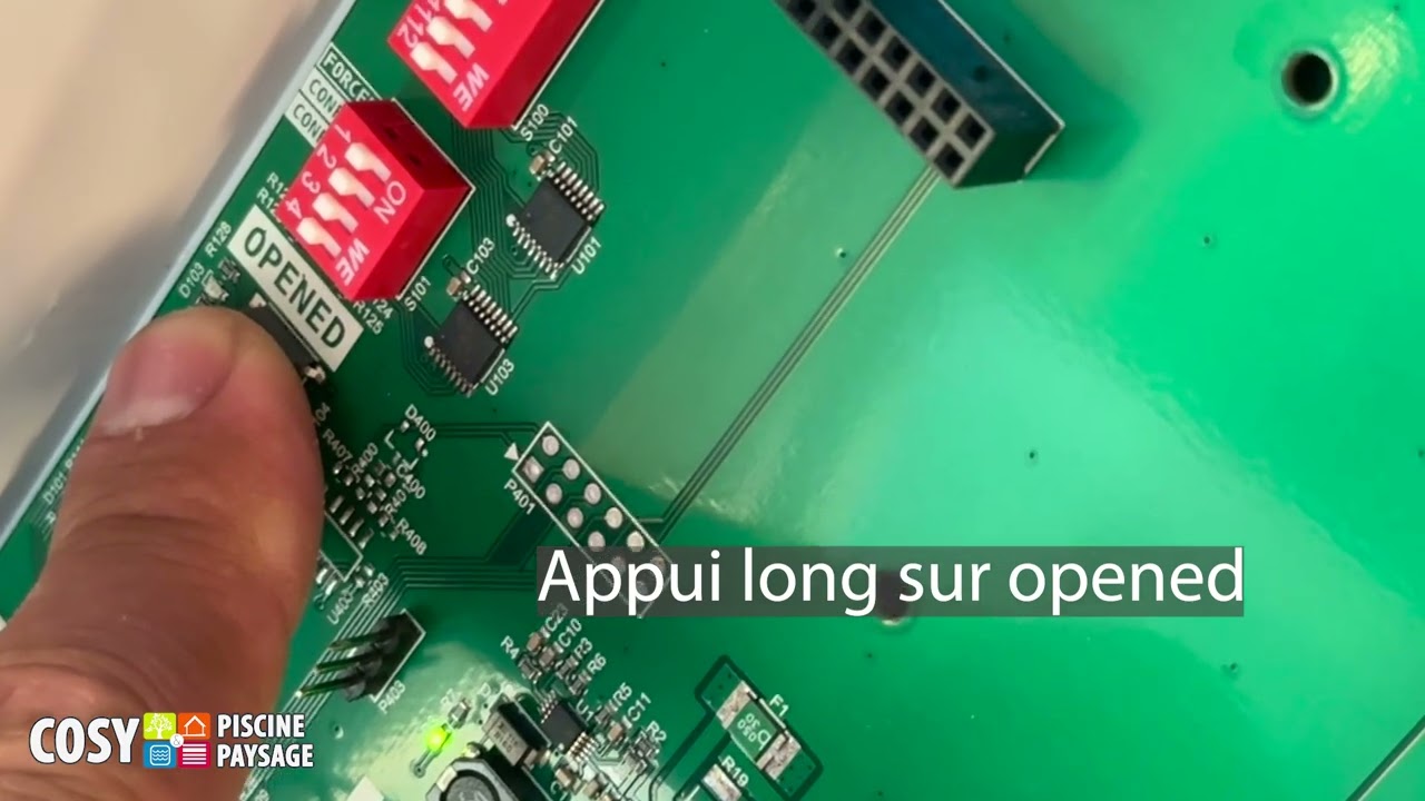 Volet de piscine UNICOM : réglage des fins de course ouverture / fermeture