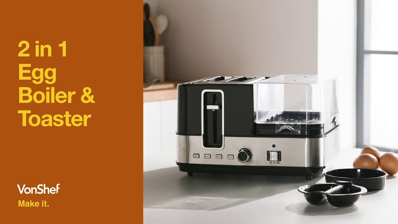 VonShef 2-in-1 Egg Boiler & Toaster