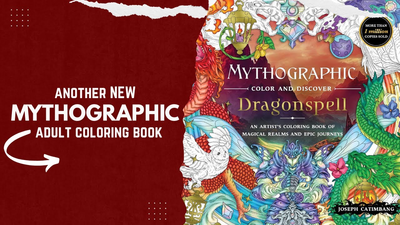 Flip Through | NEW Mythographic Dragonspell adult coloring book