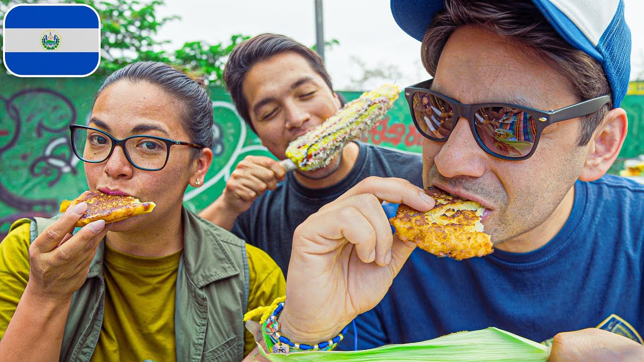 Probando COMIDA CALLEJERA en EL SALVADOR por PRIMERA VEZ 🇸🇻 Ft. @tiofrank_