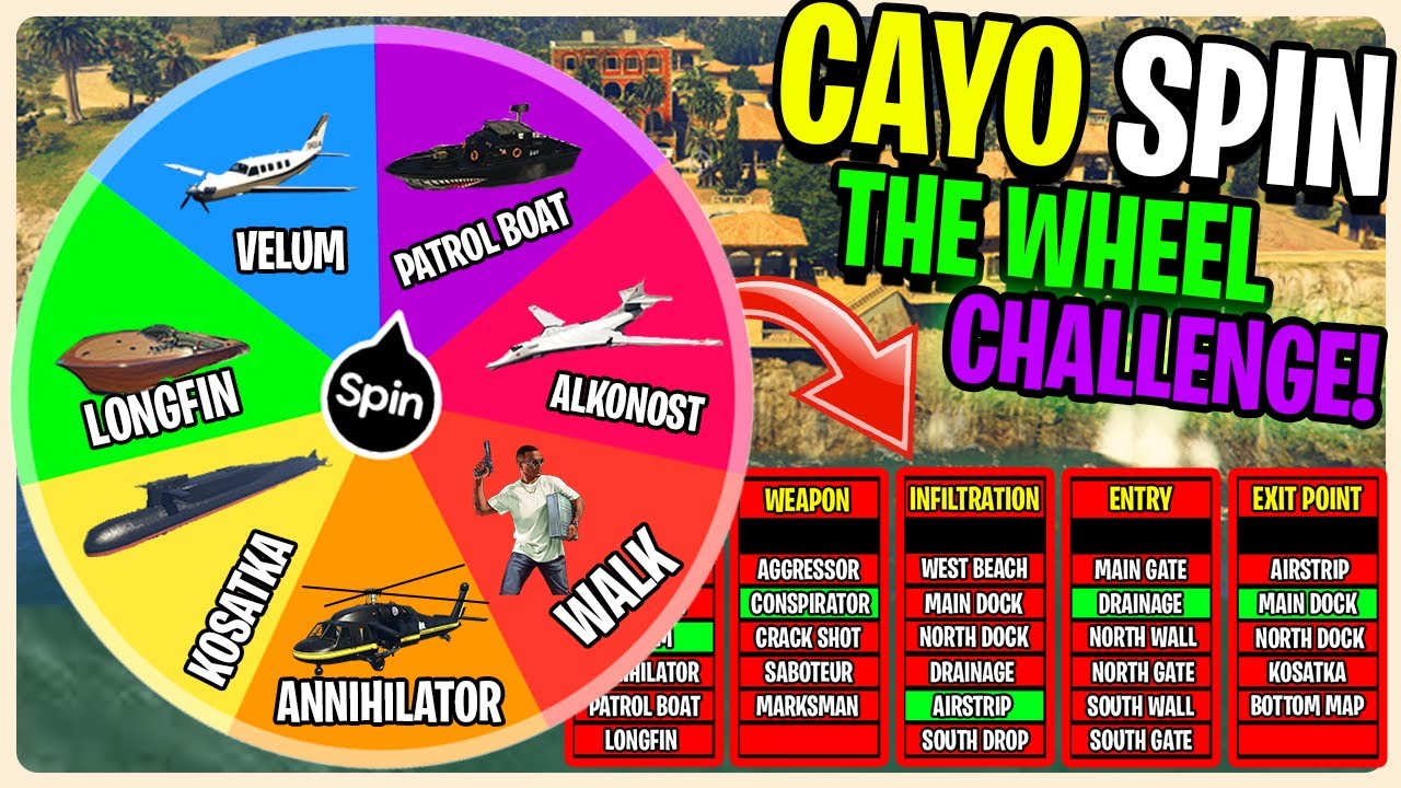 CAYO PERICO HEIST BUT THE WHEEL CHOOSES HOW WE DO IT! GTA 5 ONLINE