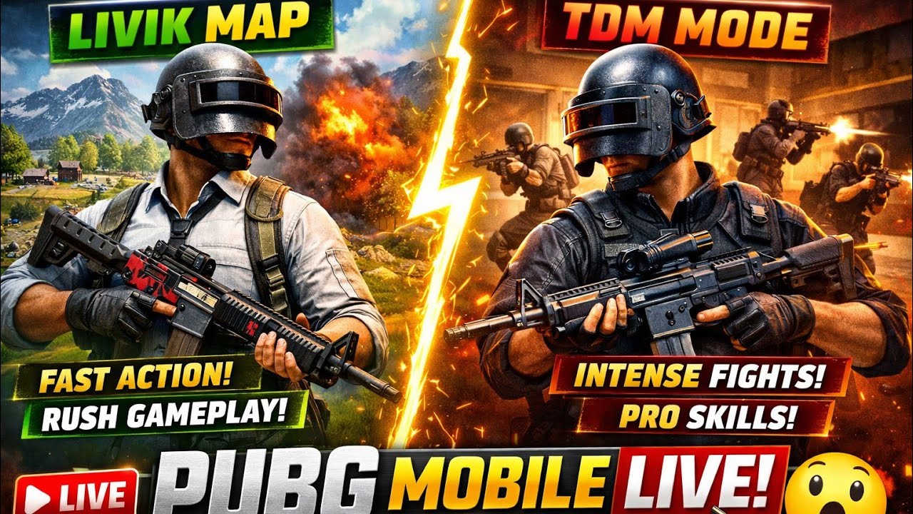 PUBG MOBILE LIVE | Livik & TDM Gameplay | Intense Fights & Pro Rush