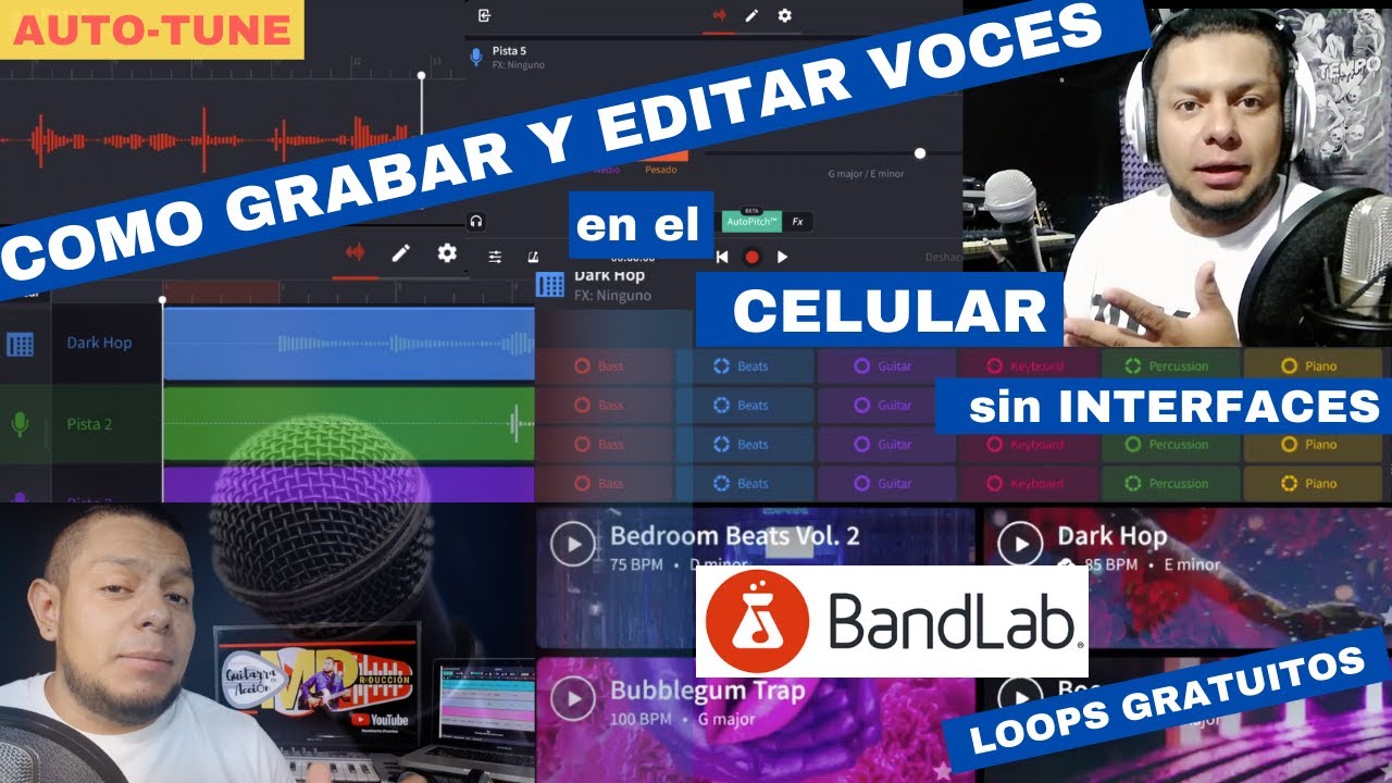 Aprende a 🎤 GRABAR y EDITAR VOCES en el CELULAR con BANDLAB | AUTO-TUNE