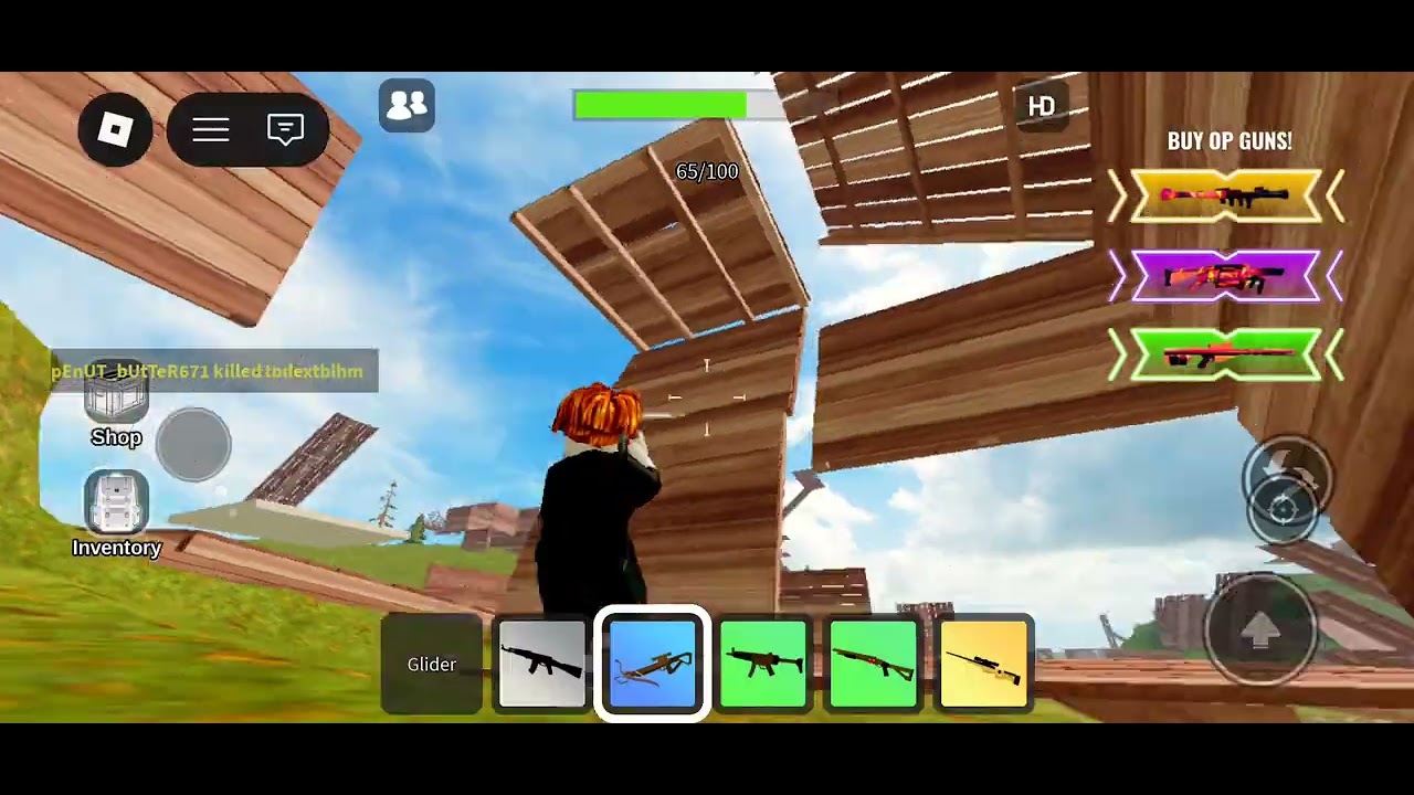 Playing fortline (nk robux used)