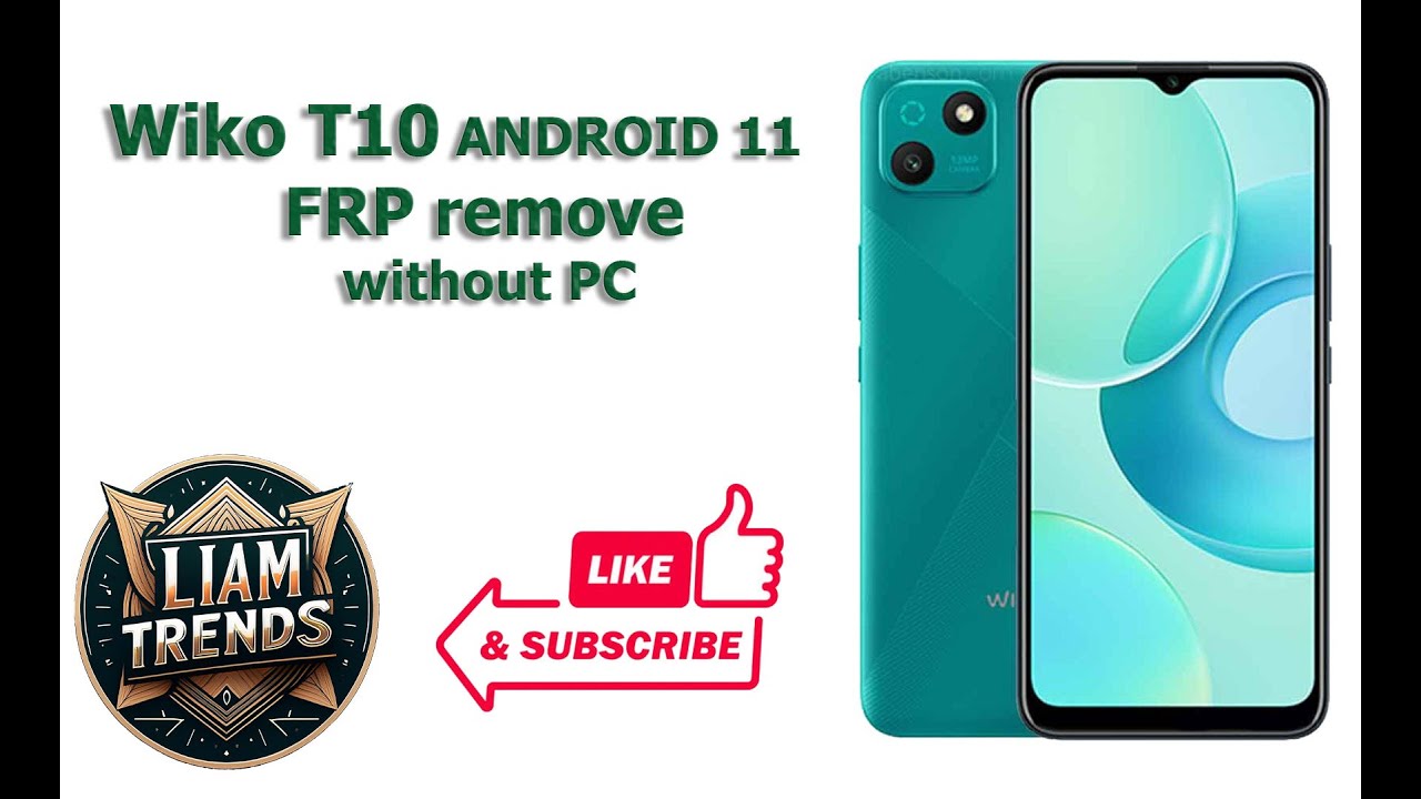 Wiko T10 Android 11 and 12 Frp remove without PC