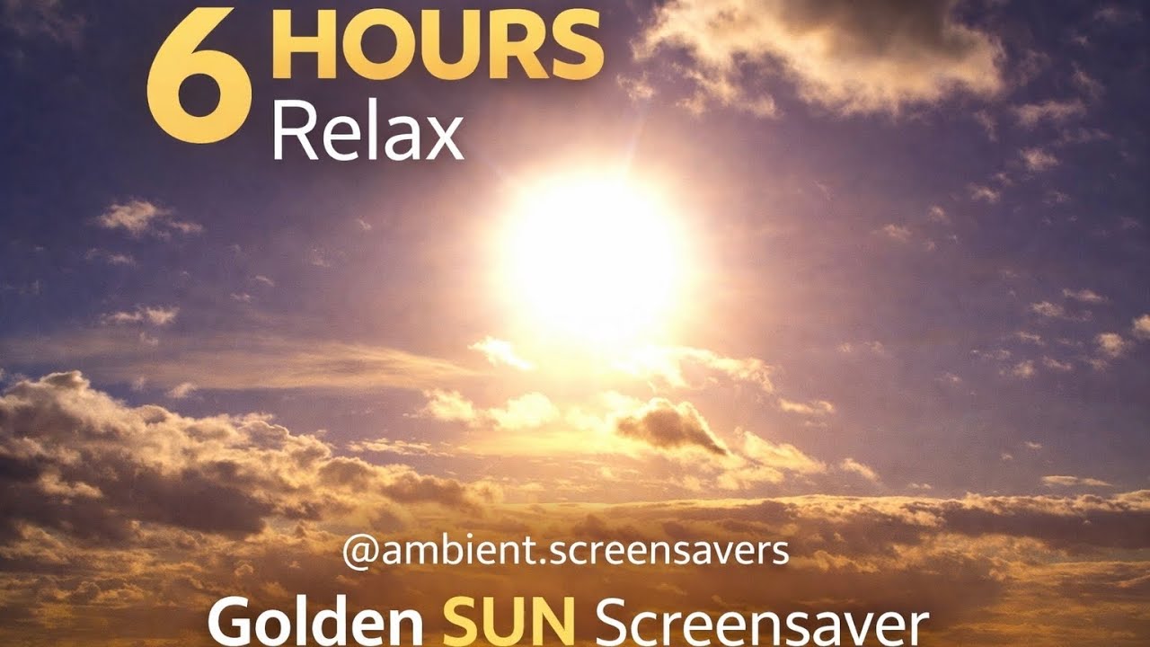 Golden Sun Over the Landscape ☀️ 6 Hours of Pure Calm | Stunning Nature 4K Screensaver