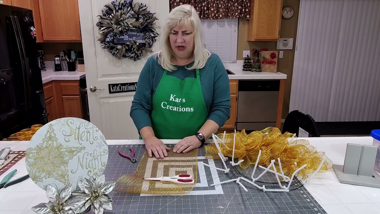 How to Make a Metallic Christmas Silent Night Wreath Making Tutorial