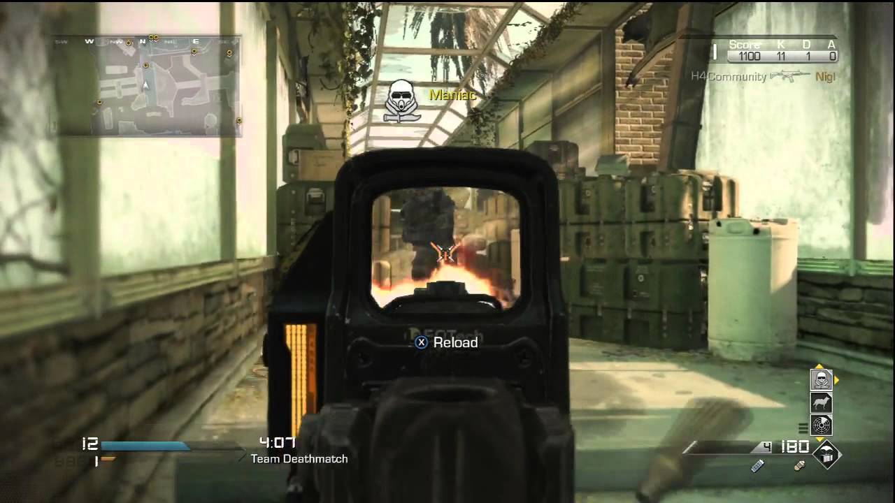 Call of Duty Ghosts SA 805 TRACKER Reticle Holographic Sight Gameplay Review