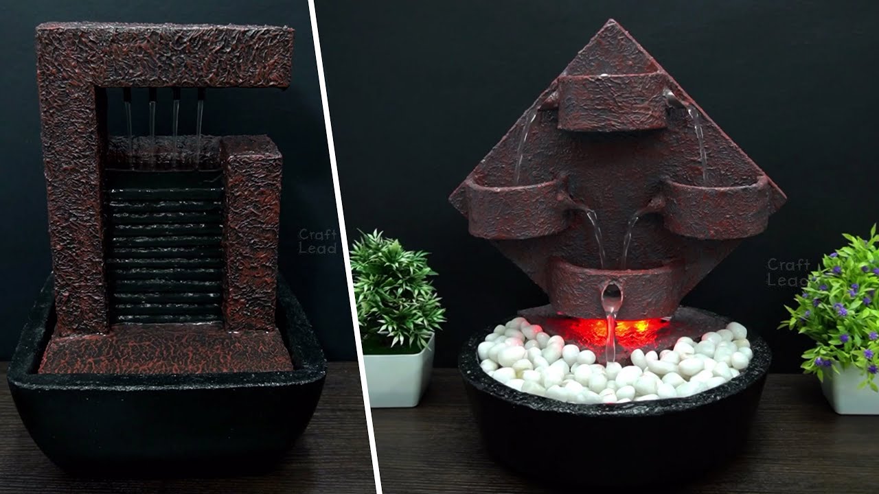 Amazing 2 Home Made Tabletop Water Fountains | DIY Fountains Using Styrofoam | Unique Fountain Ideas