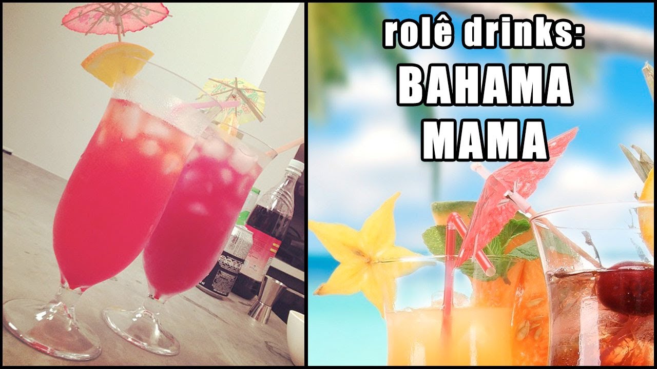 Rol&ecirc; Drinks - Bahama Mama (com e sem &aacute;lcool).