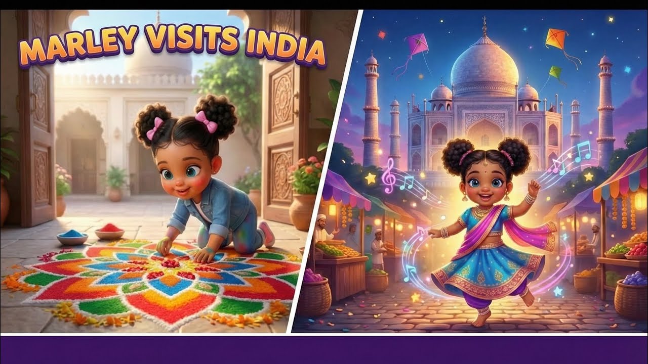 🧳🌟 “Marley Goes to India!  🌍Bhangra Bounce Kids Music Video”
