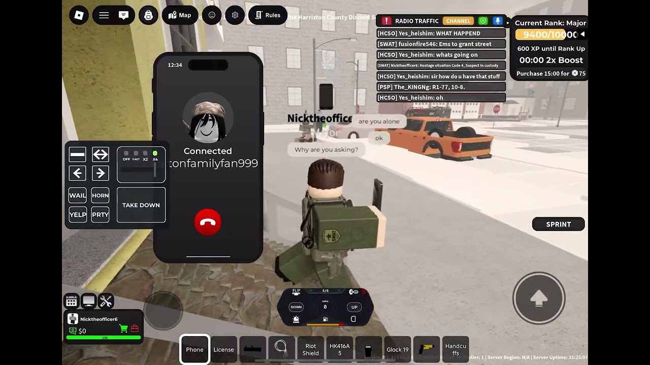 Playing Harrison county, Pennsylvania on Roblox! (First video)