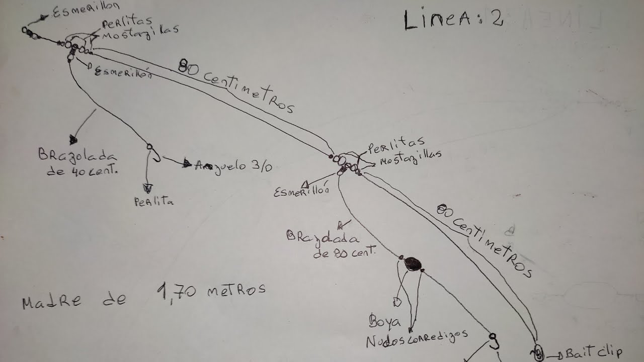 COMO HACER UNA LINEA CON BOYA EN LA BRAZOLADA DE DOS ANZUELOS PARA PESCAR EN ZONA DE CANGREJOS