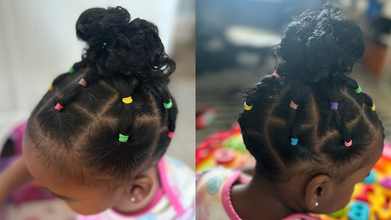 Cute and Easy Toddler Hairstyle with NO BRAIDS | Toddler Girl Hairstyles | Little Black Girls