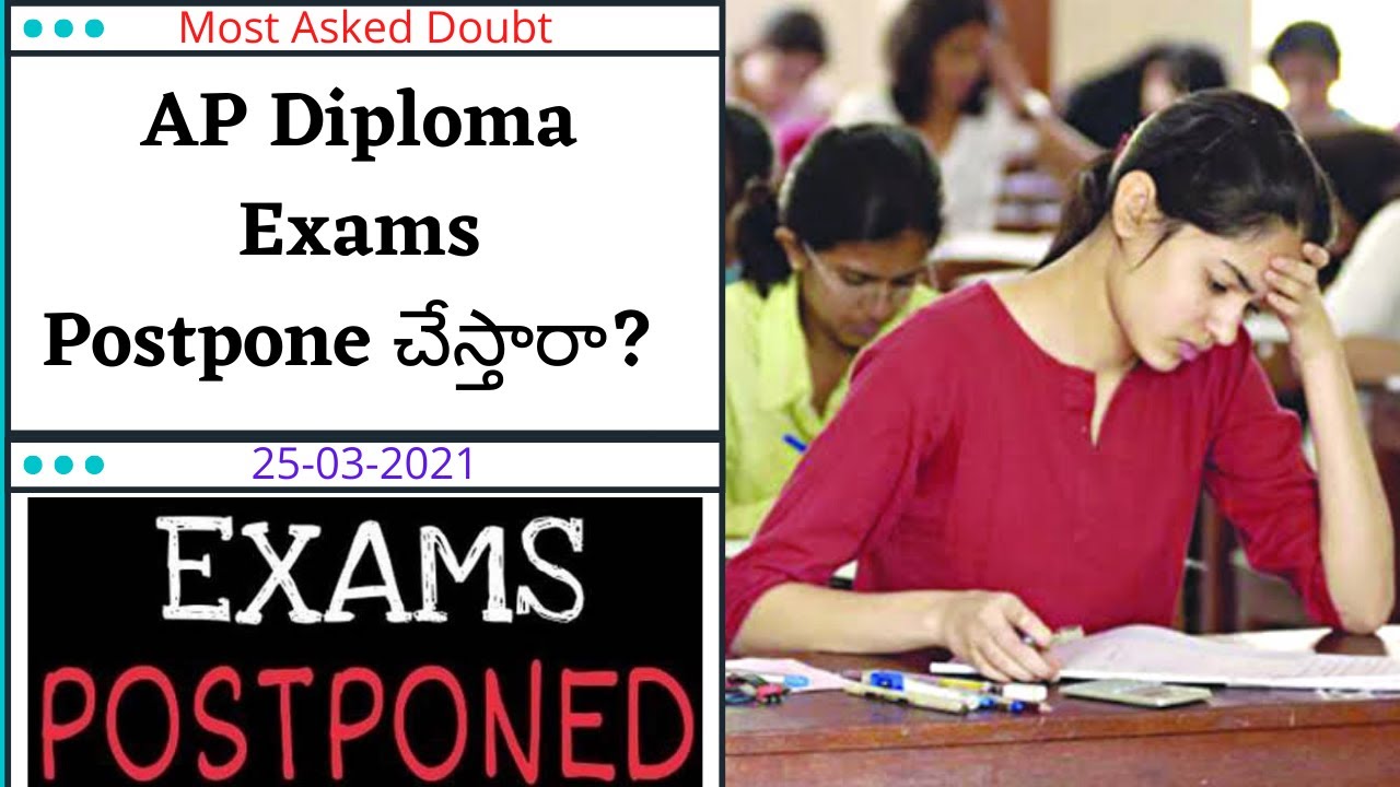 AP Diploma Exams Postpone | Most Asked Doubt By Diploma Students | Full Clarity on Exams Postpone