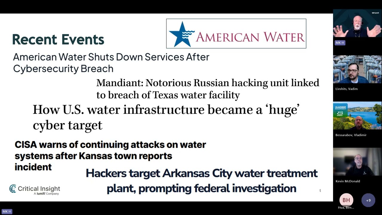 Cybersecurity Threat Assessments for Water Agencies - Water Leadership Group Webinar 6 - 2024