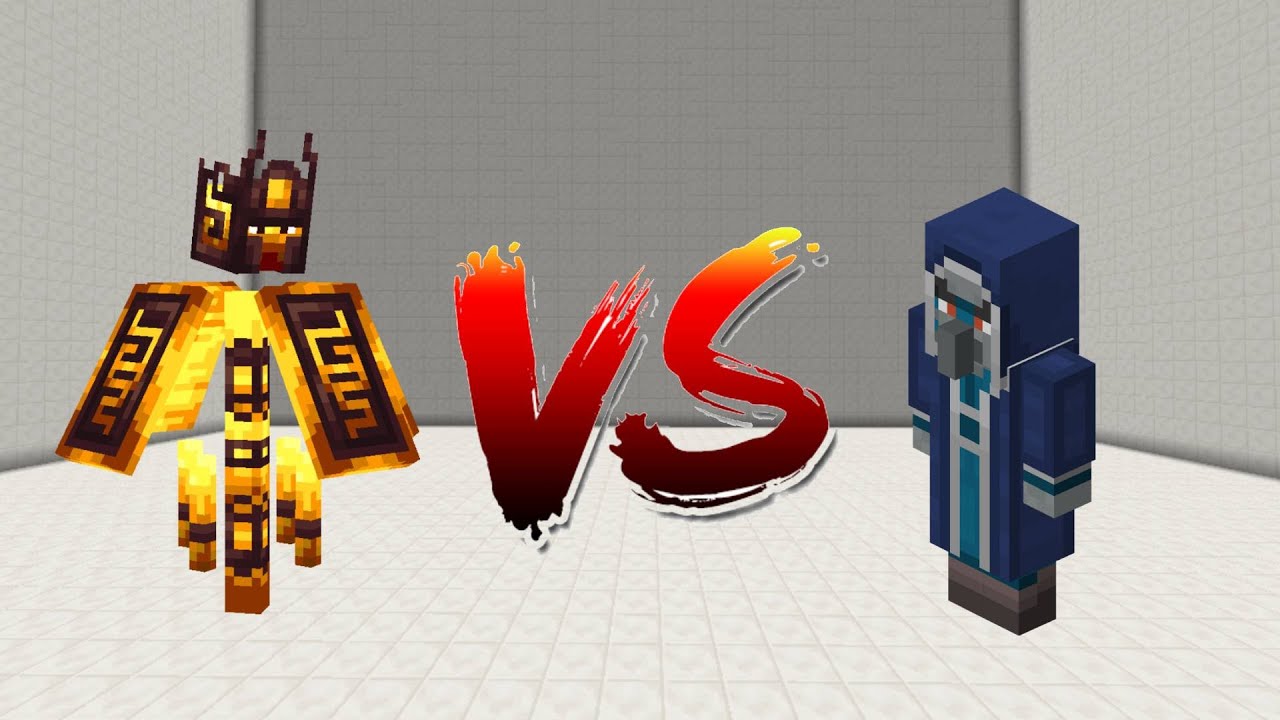 minecraft mobs battle 12- hovering inferno vs iceologer