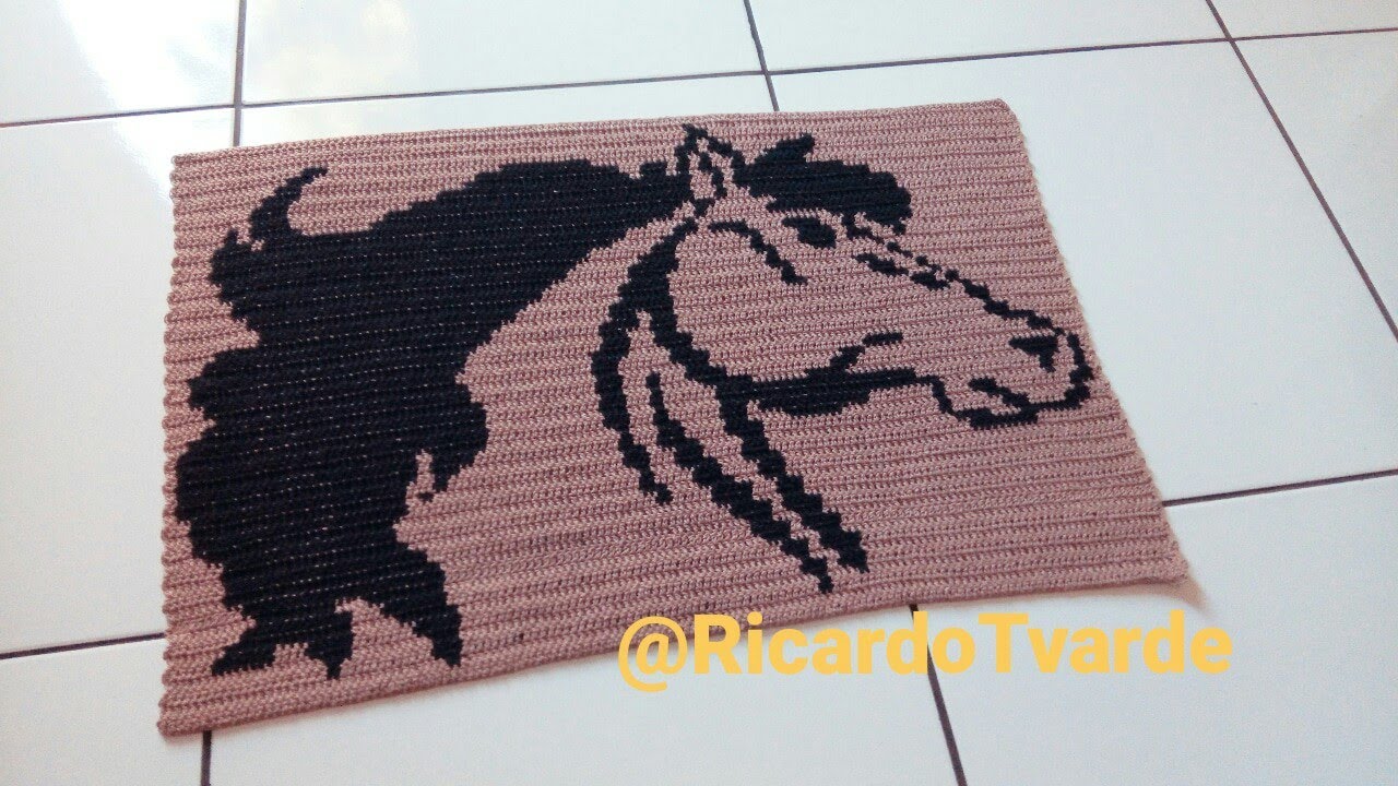Tapete - Croche - Cavalo - Receita passo a passo (com fotos)