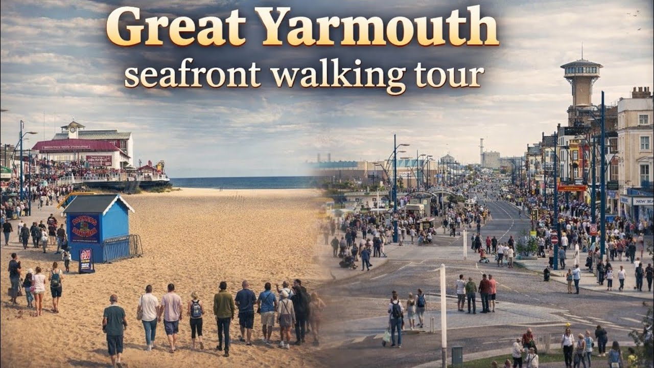 Great Yarmouth Seafront Walking Tour Part 1 #virtualtour #walkingtour #greatyarmouth #vlogging 
