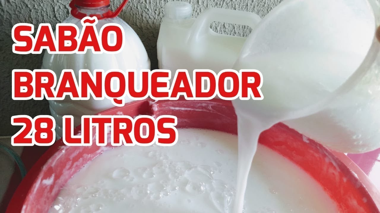 28 LITROS DE SABÃO LIQUIDO BRANQUEADOR ...POTENTE O MELHOR