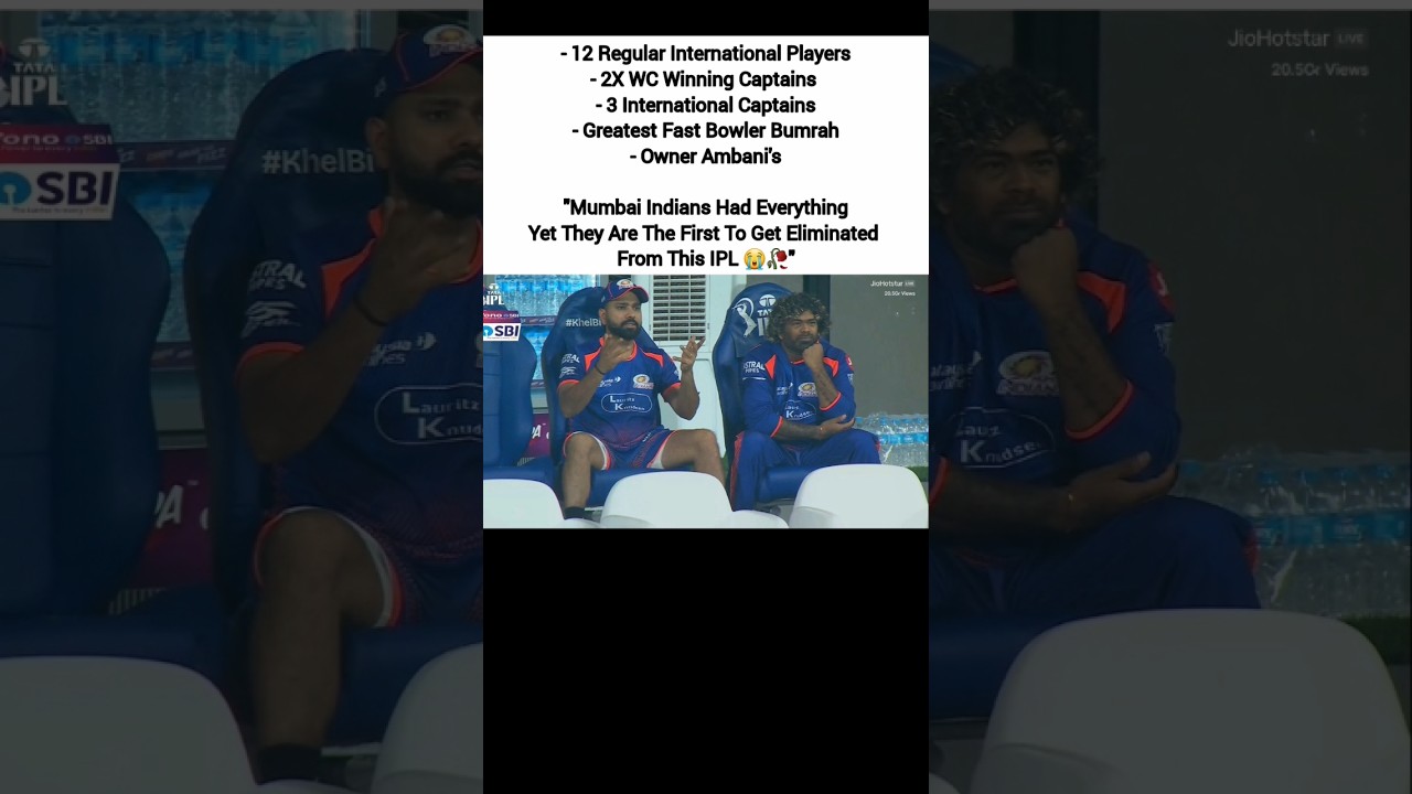 MI Eliminated From IPL 2026 🥺💔 #shorts #viralshort #youtube #mumbaiindians #ipl2026