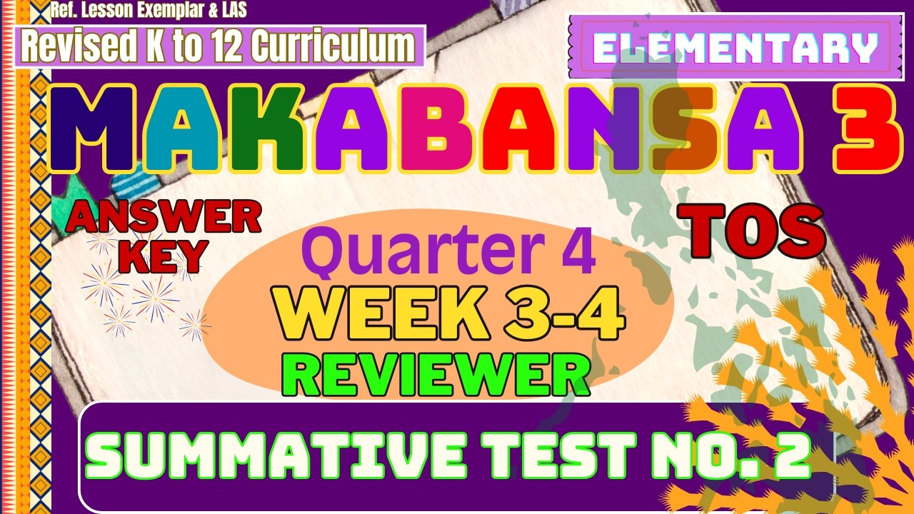 MAKABANSA 3 Q4 Summative Test No  2
