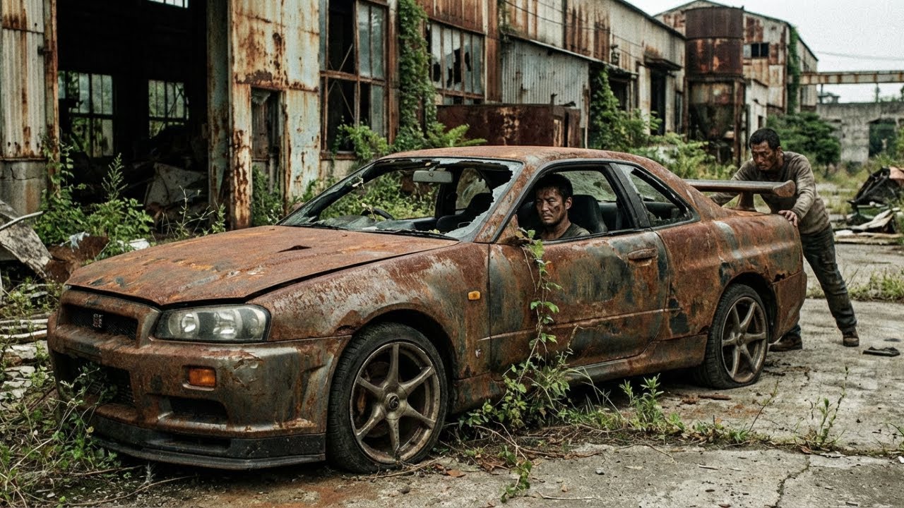 ASMR Car Restoration — Nissan Skyline GTR R34 | From Total Ruin to Factory New