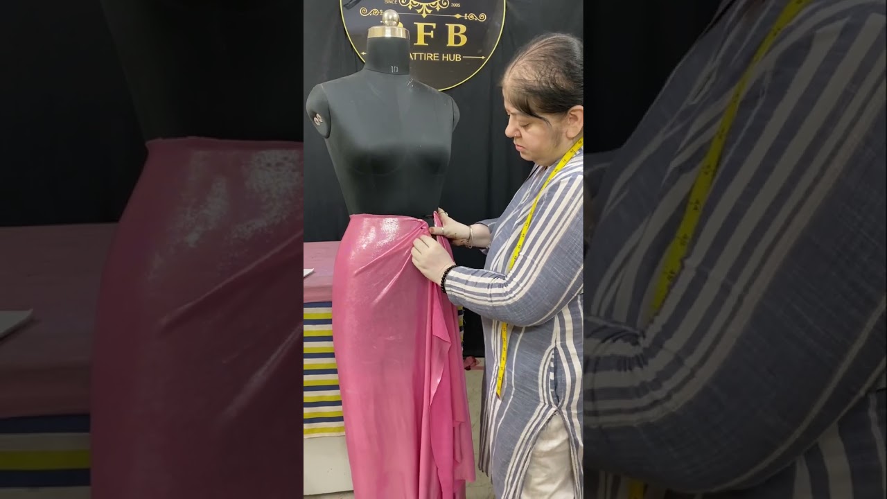 Draping skirt cutting tutorial..