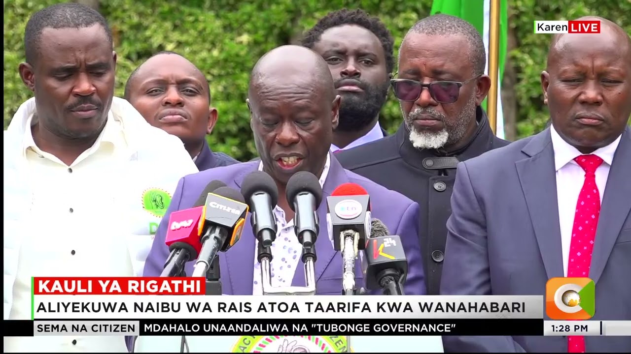 Gachagua's Press Conference: He responds to Ruto's claims of plans to overturn gov't