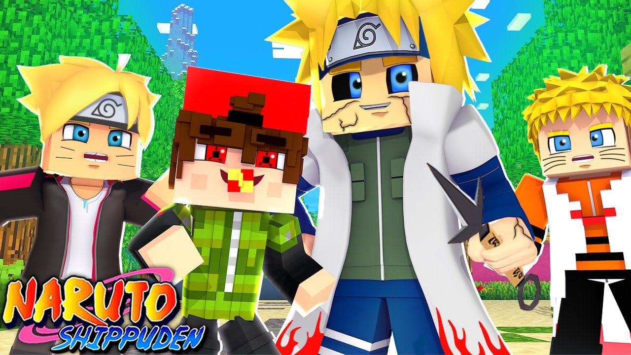 BORUTO UZUMAKI CONHECEU SEU AVÔ MINATO NAMIKAZE !! no MINECRAFT ! NARUTO SHIPPUDEN