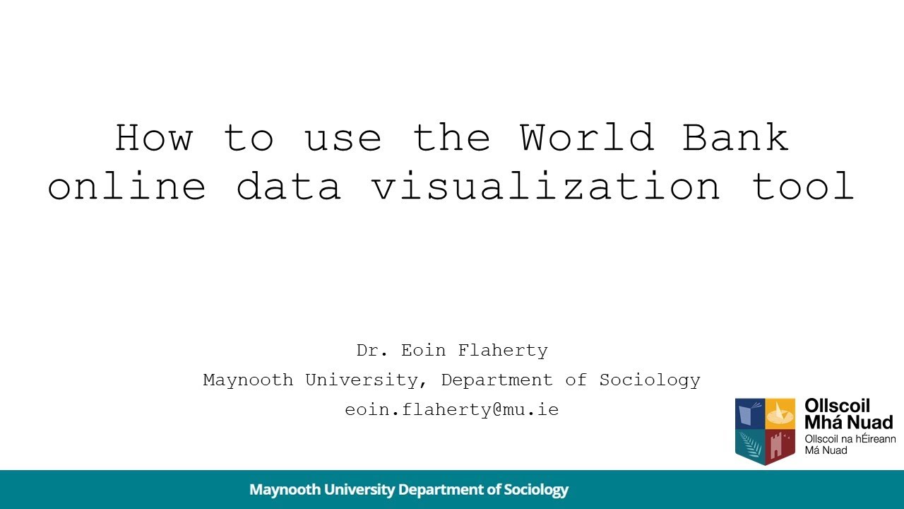 How to use the World Bank Online Data Visualization Tool