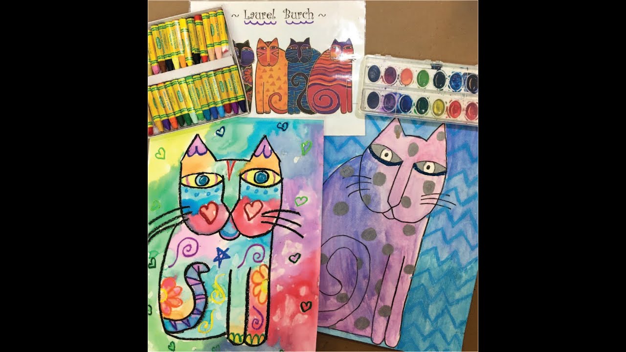 How to draw a cat ~ watercolor resist