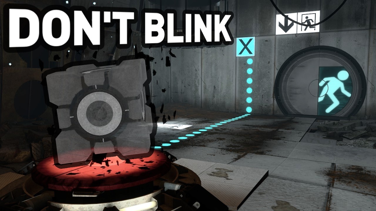 Portal 2 but Objects Disappear when you Look Away