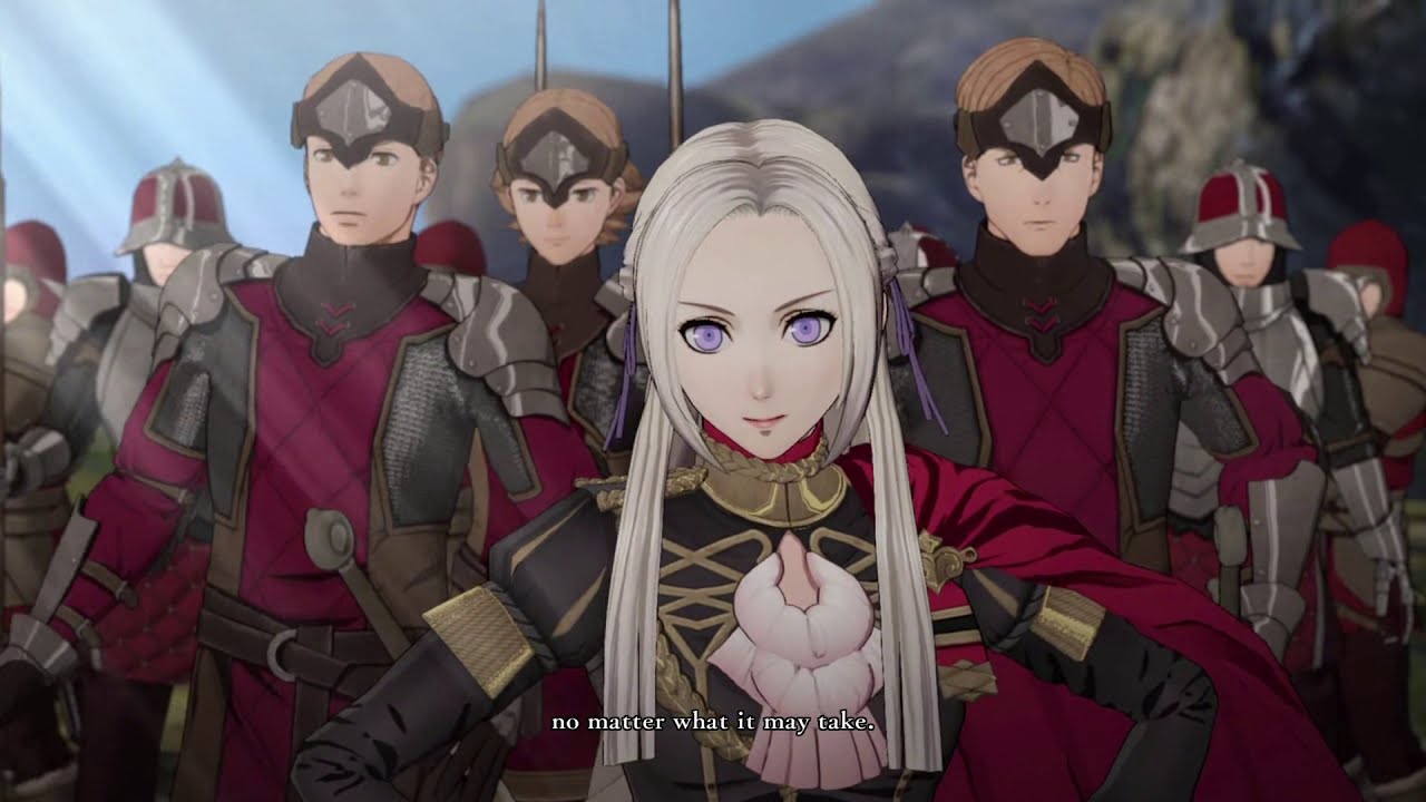 Fire Emblem Three Houses - Битва Орла и Льва: Катсцена Дмитрия, Клода и Эдельгарды (2019)