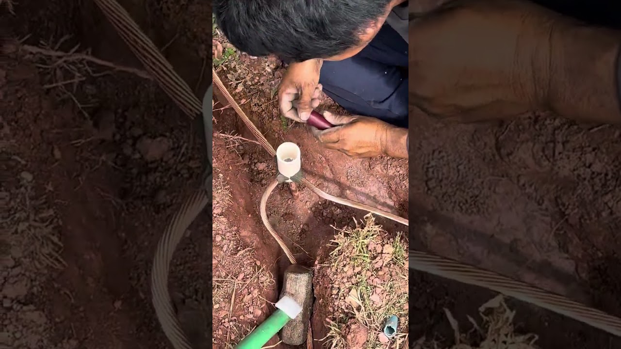 การเผาหัวแท่งกราวด์ของล่อฟ้า