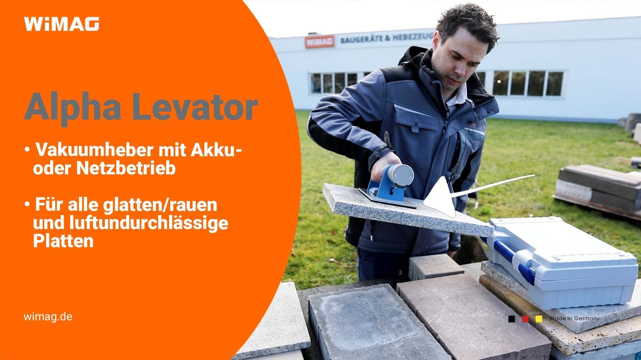 Akkuvakuumheber - für Fliesen, Naturstein-, Betonplatten, Kunststoffe, Bleche oder Glas von WIMAG