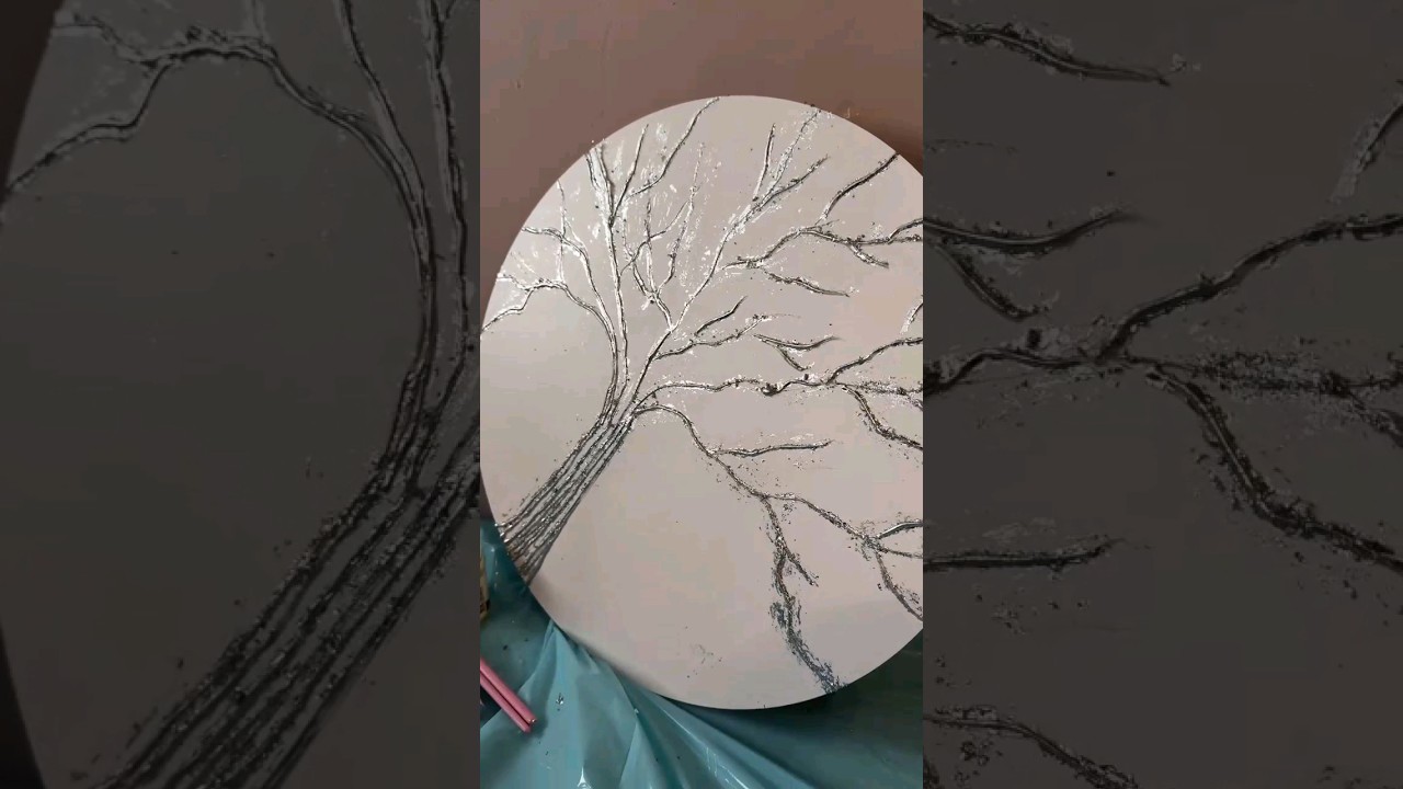 creating tree with hot glue #art #hotglue #glue #artwork #drawing #painting #design