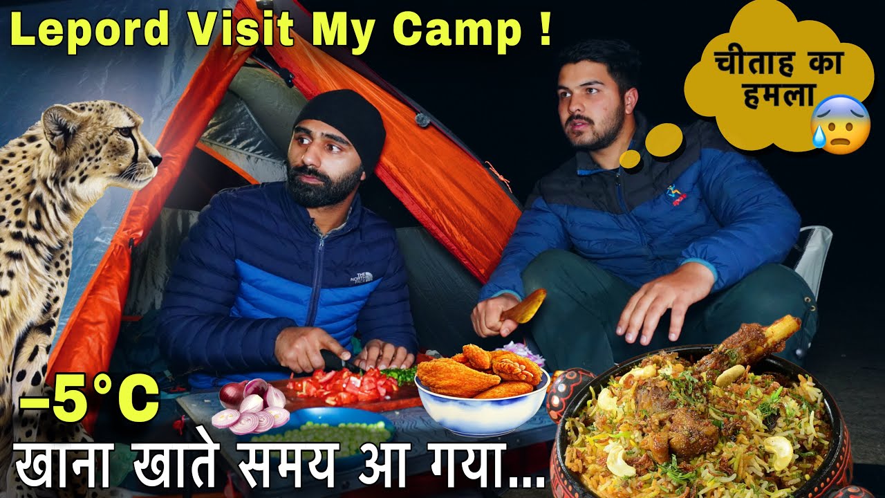 Group Winter Night Camping In -5°C 🥶 | Leopard Visited Our Campsite | Camping Trip | #winter 
