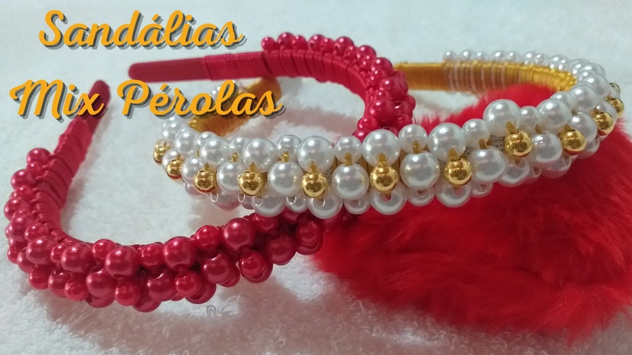 COMO FAZER TIARA USANDO PÉROLAS SEM USAR AGULHA E SEM COSTURAR! TIARA FÁCIL DE FAZER