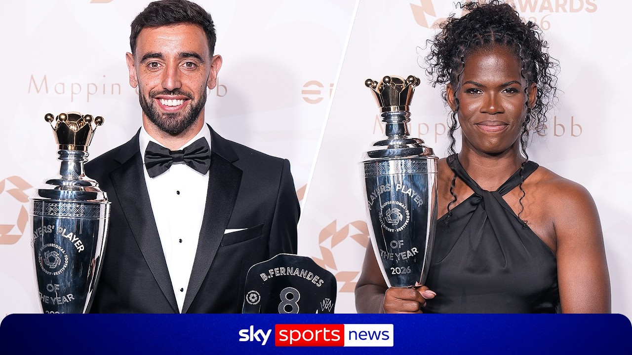 Бруну Фернандеш признан игроком года по версии PFA в сезоне 2025/26, Банни Шоу получила награду с...