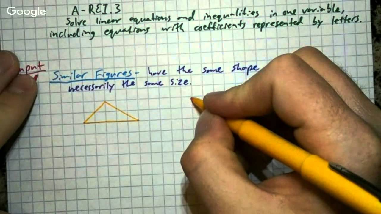 Algebra Lesson 2-8 (A-CED.1 & A-REI.3)