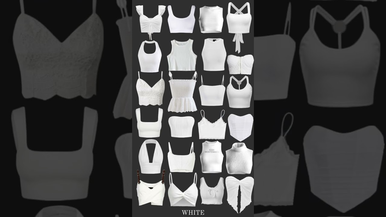 Cute white tops 🤍 #aesthetics #whitetop #fashion