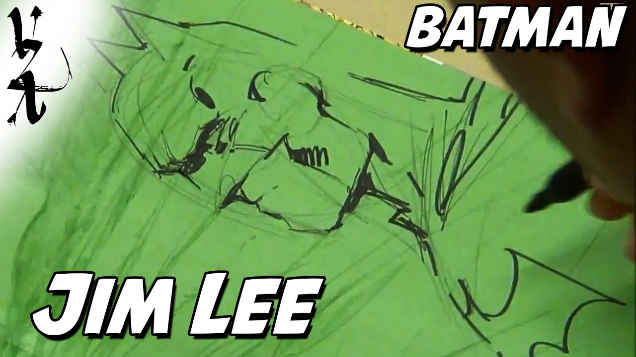Jim Lee drawing Batman Green