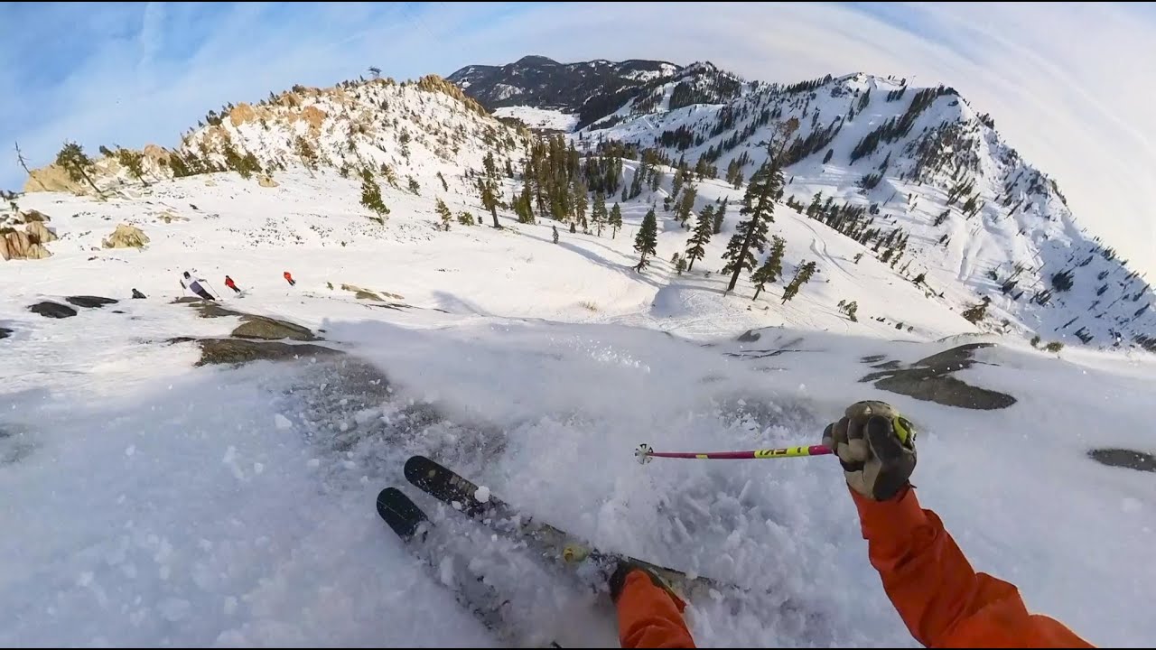 Skiing Broken Arrow at Palisades Tahoe, CA