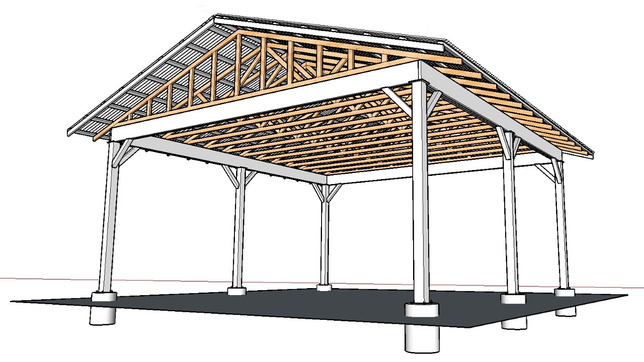 Ответ Эйприл Уилкерсон о том, как построить открытый навес для машины — SketchUp