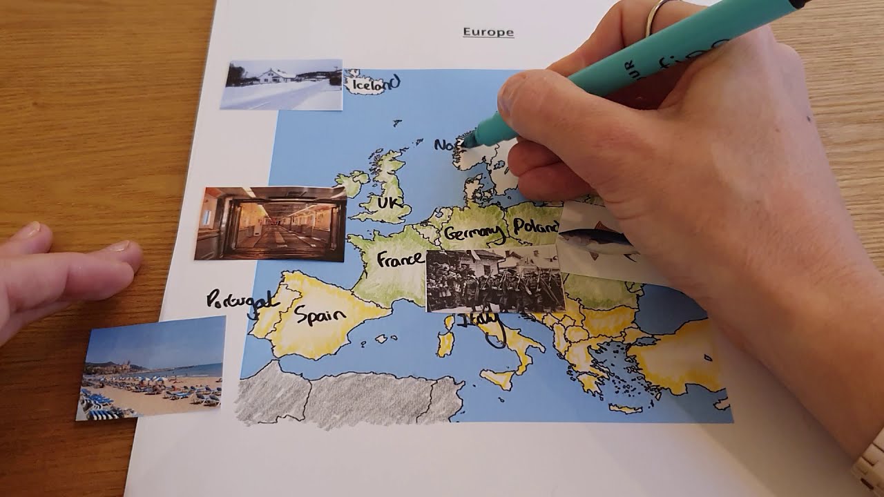 Countries in Europe. Educational teacher resource geography.