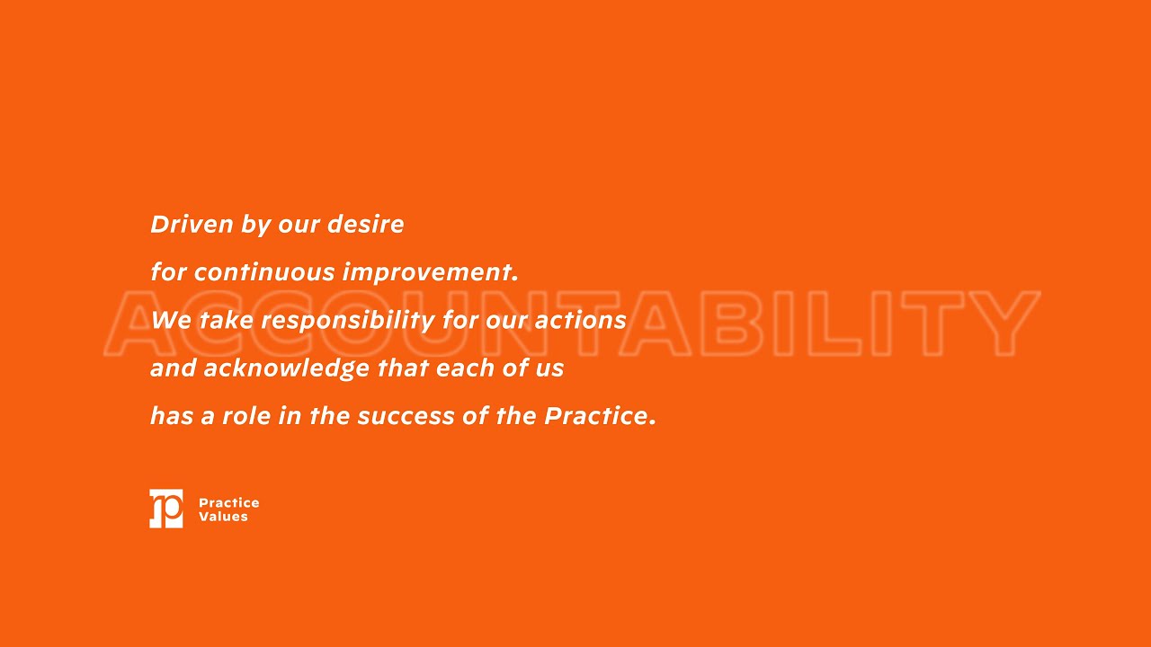 Practice Value: Accountability
