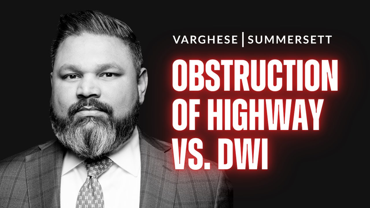What's the difference between a DWI and obstruction of a highway charge?
